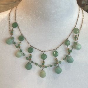 Banana Republic double-strand gold beaded necklace 10” EUC